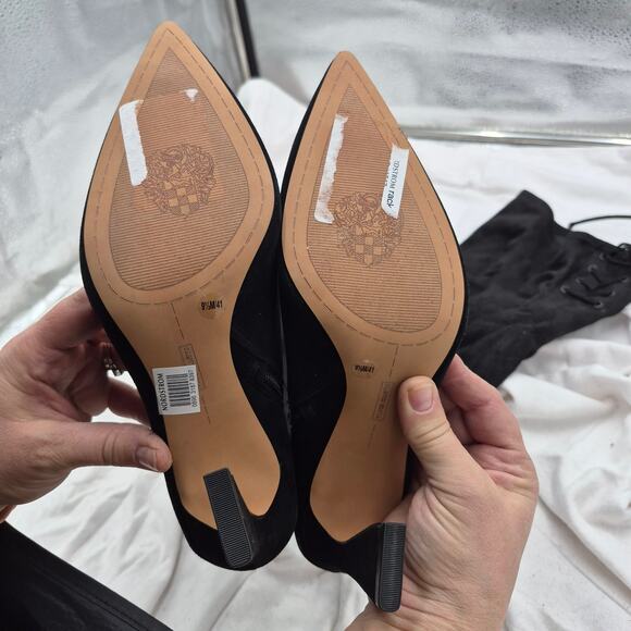 NEW Vince Camuto Taplana over-the-knee boots black suede Leather size 9.5M - Picture 4 of 6